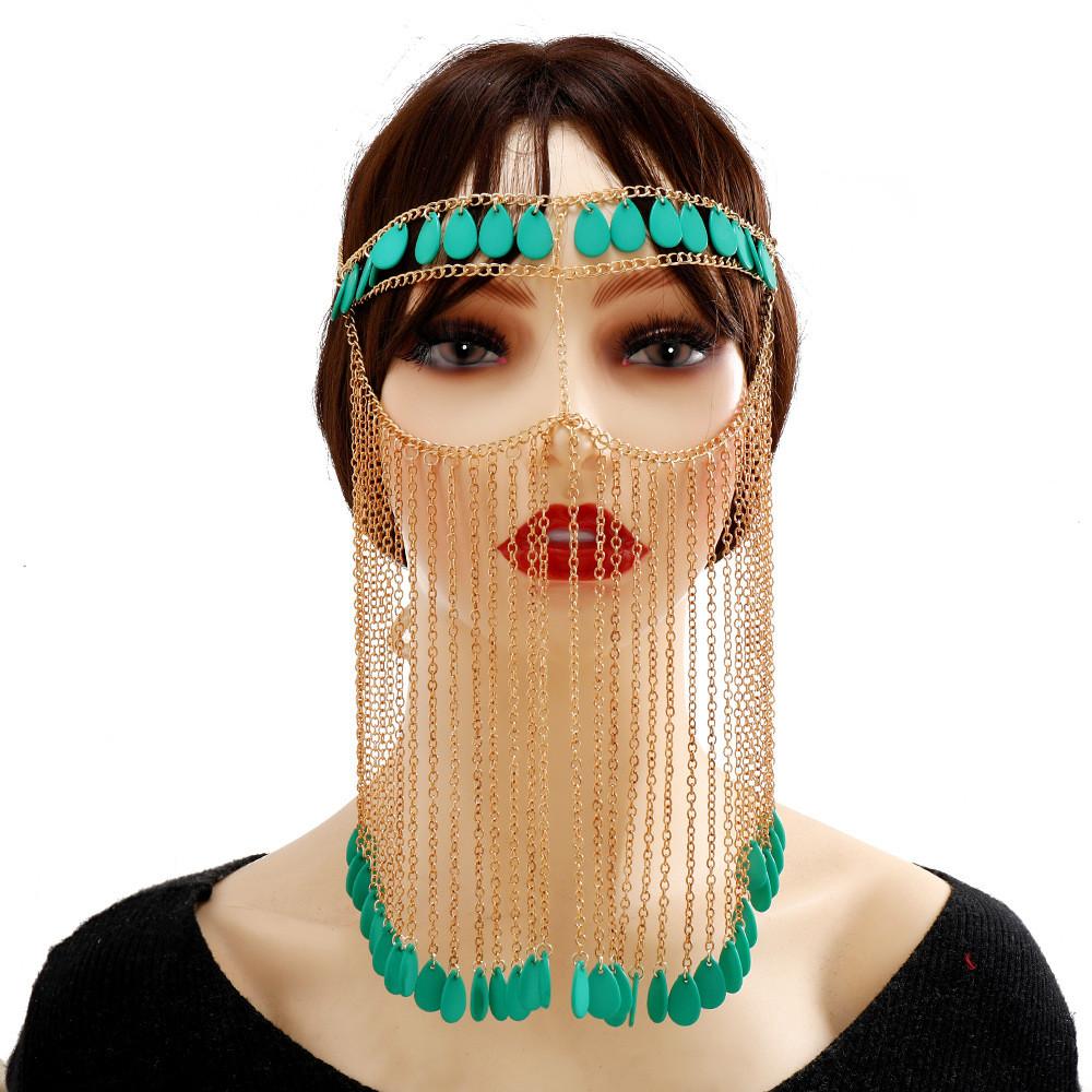 Metal Coin Exotic Headband Jewelry With Tassel Design For Party And Gift Use