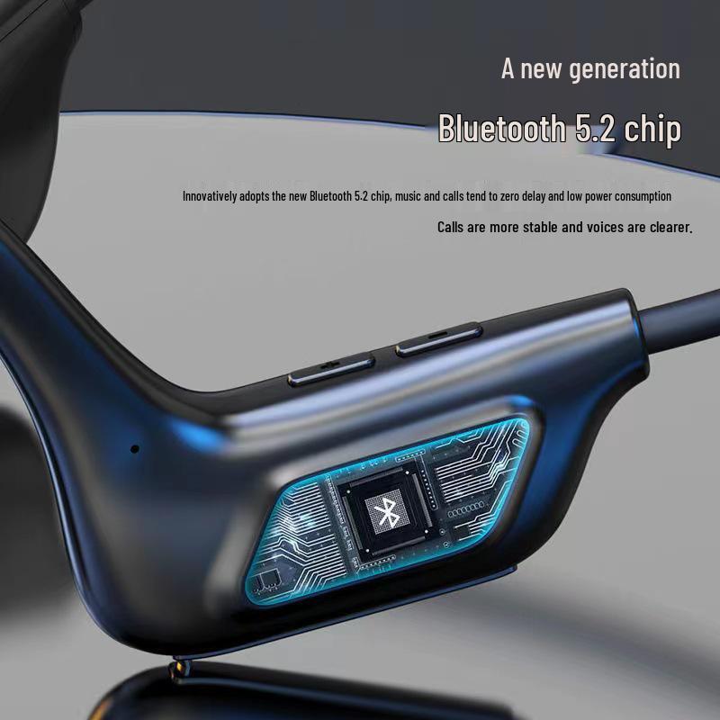 Wireless Bone Conduction Ear-hook Headphones with 3D Stereo, Noise Reduction, and Long Battery Life