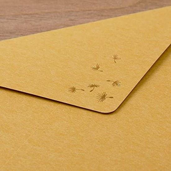 Midori Letter Set Foil-Stamped Envelope Cotton Wool Pattern