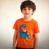 Dinosaur Embroidered Summer Boys' Short-Sleeve T-Shirt