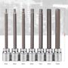 7pcs 3/8" Drive Extra Long Allen Hex Bit 3-10mm Impact Adapter Allen Key Socket Bit Set Automotive Hand Tools With Storage Case