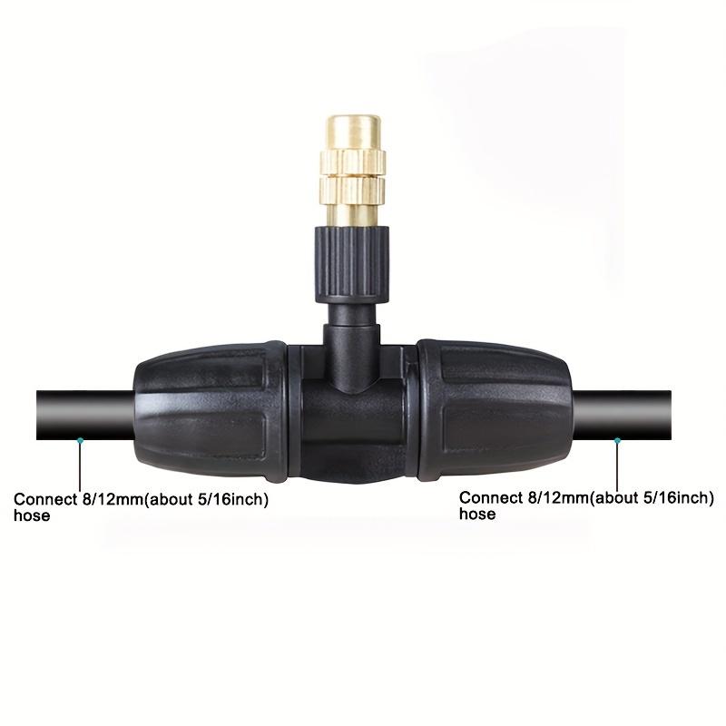 6PCS Sprayer Nozzles Irrigation Nozzle for 8/11 9/12 Water Hose Home Garden Irrigation Tee Misting Sprinkler for Lawns Plants Flower Vegetables
