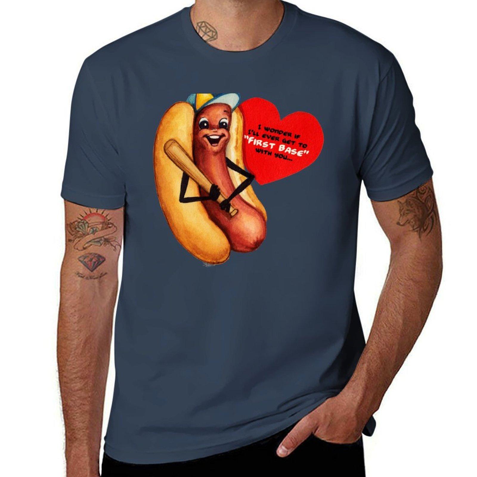 Hot Dog Valentine TShirt Holiday All Match TShirt S