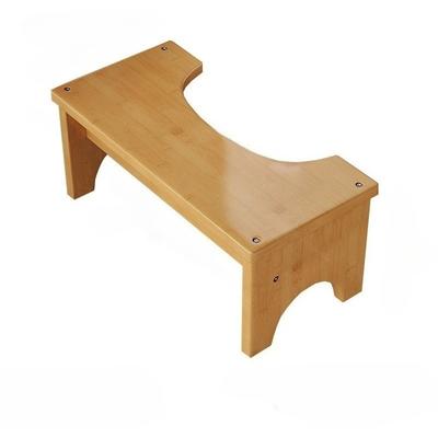 Bamboo Toilet Stool Non-Slip Potty Seat C Shaped Poop Stool Portable Toilet Stool Toilet Leg Raiser Ergonomic Pooping Stool New