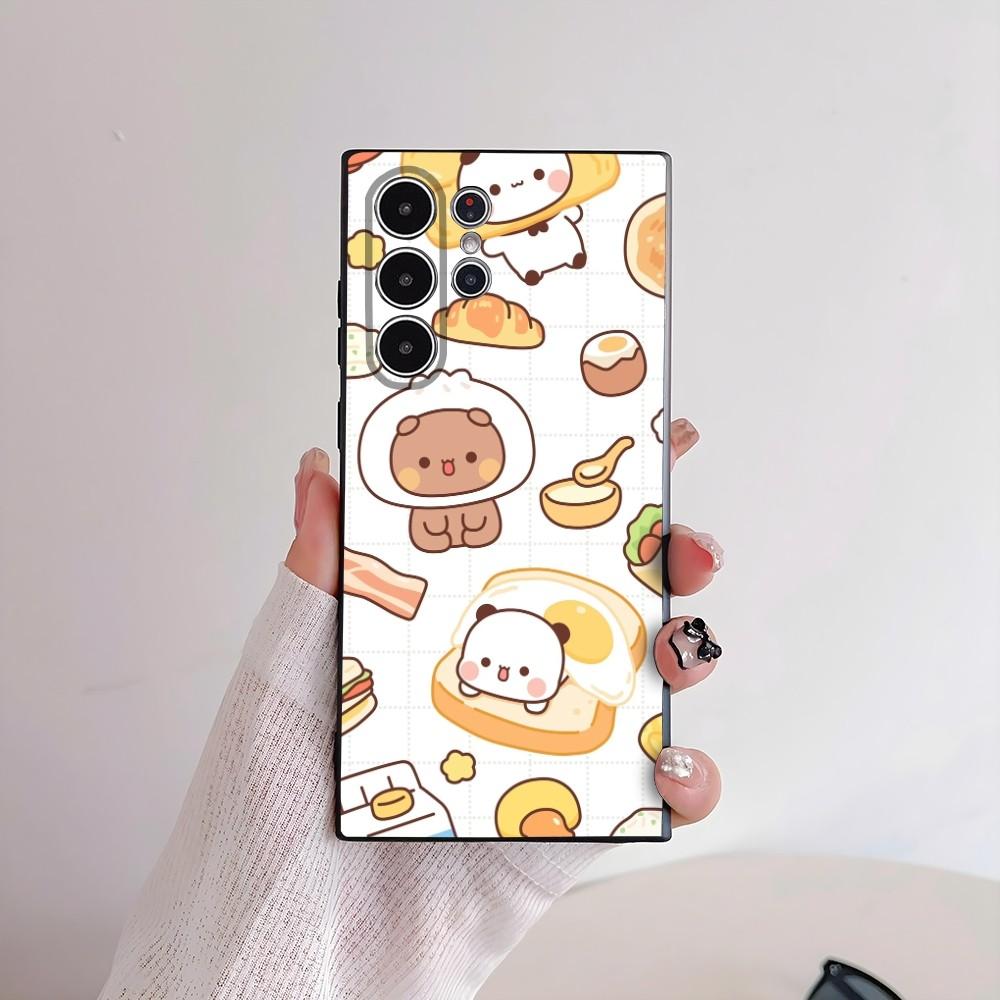 Cute Bubu Dudu Phone Case For Samsung Galaxy S25 S24 S22 S23 Ultra S21 S20 Plus 5G Frosted Non-Slip Full Cover Soft Case