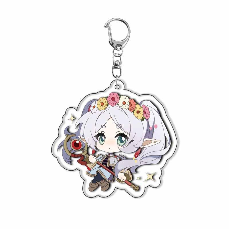 Anime Frieren Beyond Journey's End Himmel Fern Stark Cosplay Keychain Acrylic Keyring Pendant Key Chain Accessories