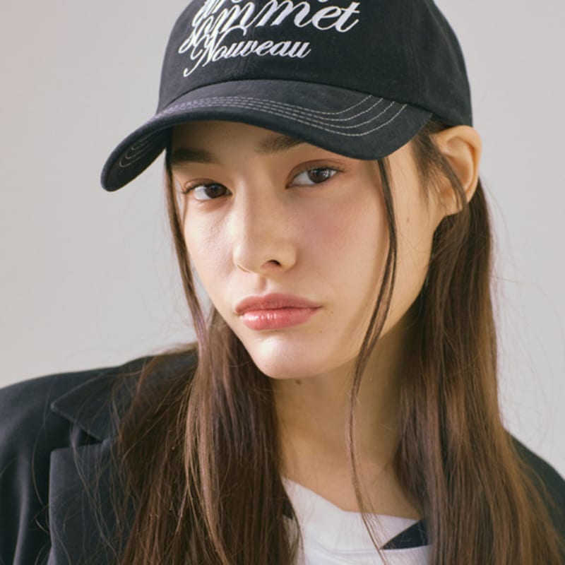 BEING AT THE TOP romantic logo ballcap_Black_24ss
