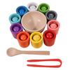 10 Color Balls In Cups Montessori Cognition Games Sorting Matching Toys  Children Toddler