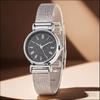 Fashion Round Watches Adjustable Strap Mesh Belt Wristwatches Luxury Quartz Watch Gifts