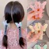 2pcs Cute Butterfly Phone Cord Hair Ties for Kids, High Elasticity Resin Hair Bands, All-Season Casual Wear, Knit Fabric Weaving Method