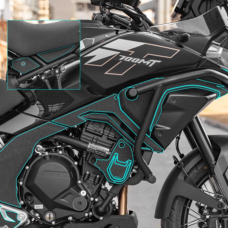 Used For 2025 CFMOTO 700MT Motorcycle Carbon Fiber Decoration Protective Stickers Kits Plastic Area