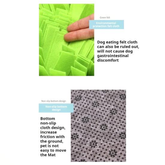 Dog Snuffle Mat Pet Sniffing Pad Foldable Slow Feeding Mat Interactive Puzzle Toy Non-slip Dog