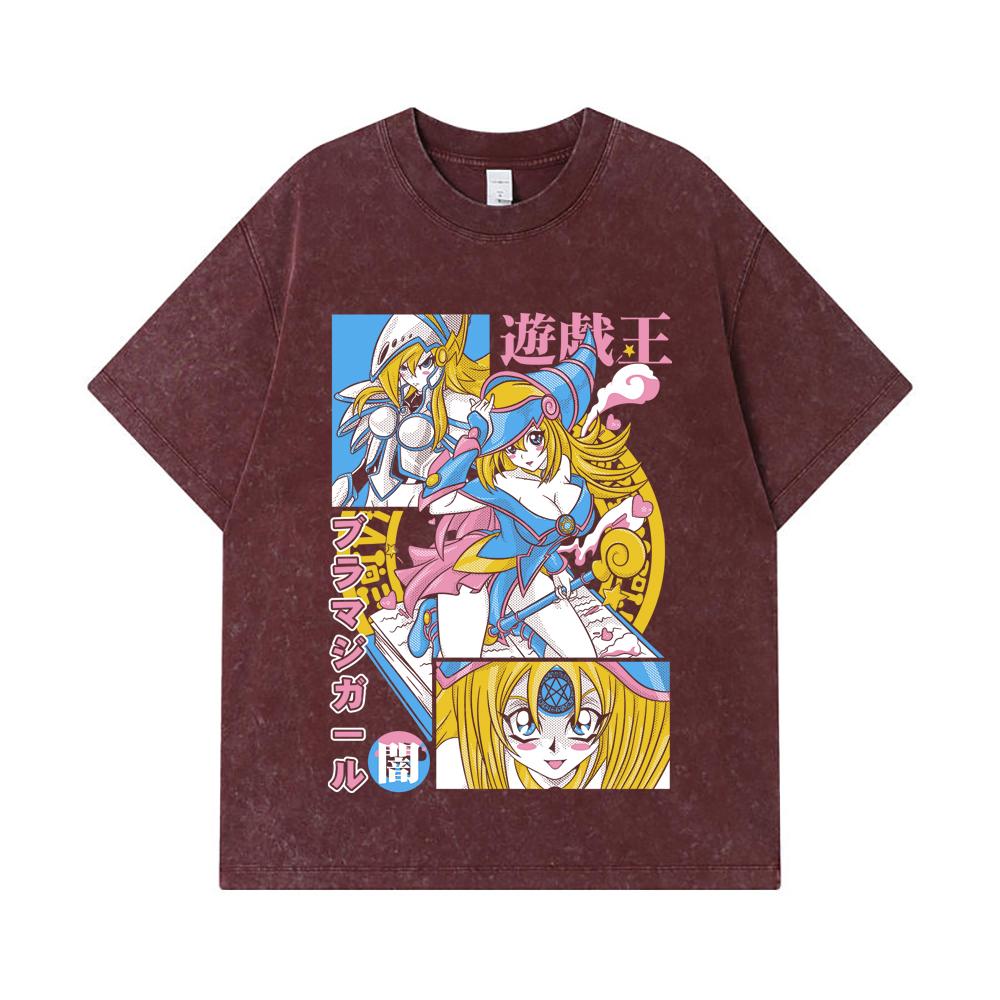 275 GSM Washed T-shirts 100% Cotton Yu-Gi-Oh V4 Maga Obscura Print Unisex Heavy Cotton T Shirt