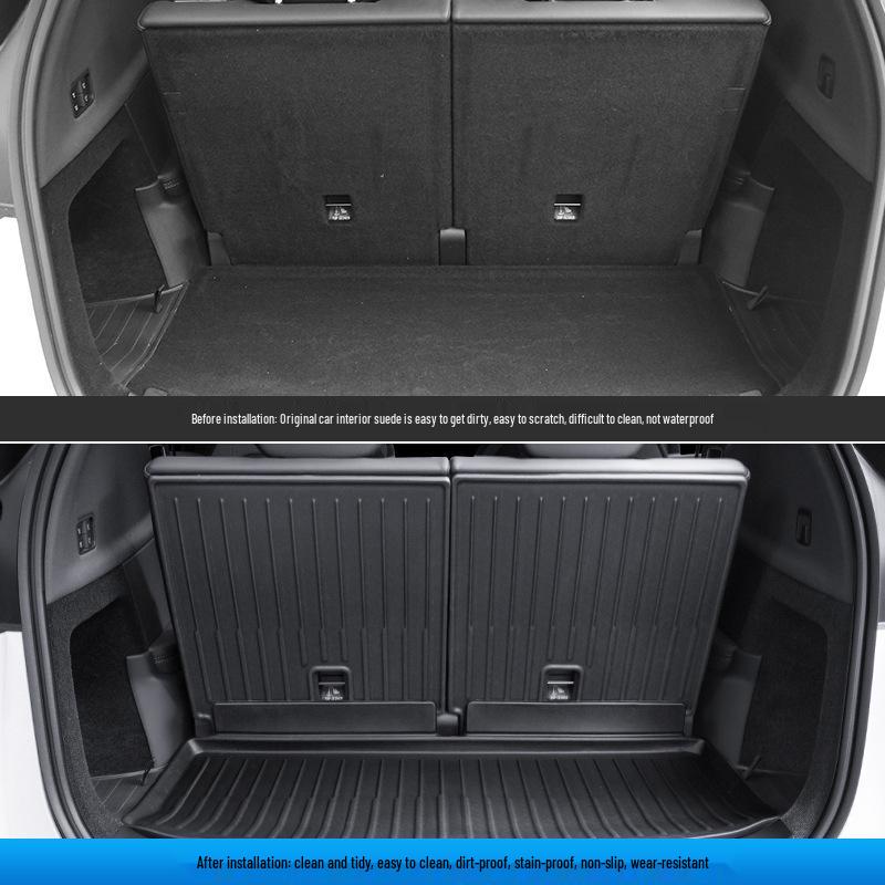 Tesla Model Y 6-Seater Front & Rear TPE Trunk and Seat Back Mats.