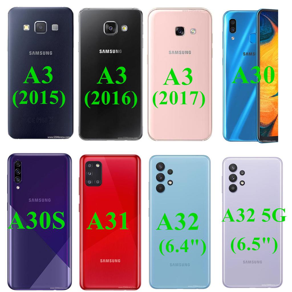 Card Holder Cover Case for Samsung Galaxy A3 2017 A320F A30 A31 A32 A33 5G A36 A34 A35 5G A300F A310F Leather Wallet Flip Cover