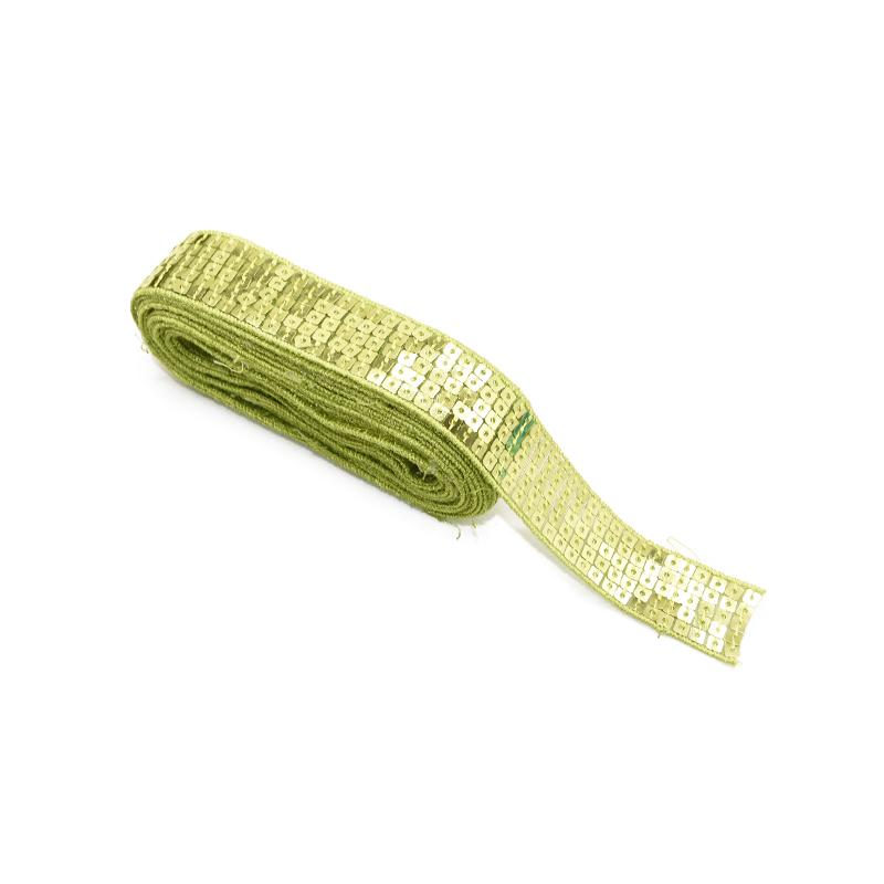 10 Yards/lot 5 Rows Square Sequin Beading Ribbon 25mm Sequin Lace Trims for Sewing Craft Garments Headdress Wedding Decoration