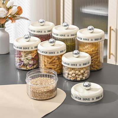 New Simple Grain Tank Plastic Sealed Jars Household Kitchen Grain Storage Box Coffee Bean Powder Storage Tank Storage Container