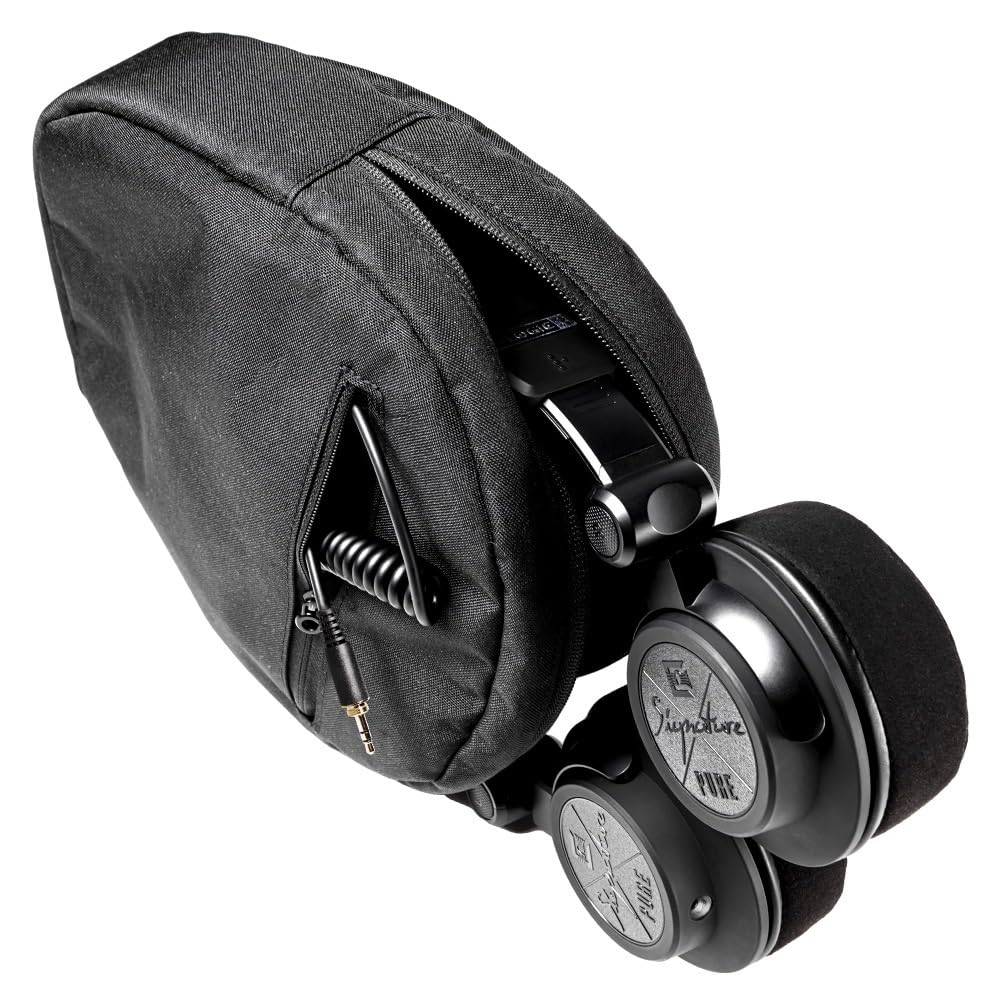 Monitor Signature PURE BLACK 50mm Mylar 2m Coiled Balanced Connection Carrying Bag DJ HeadphonesULTRASONE [Closed-back, Driver] Cable, Compatible,