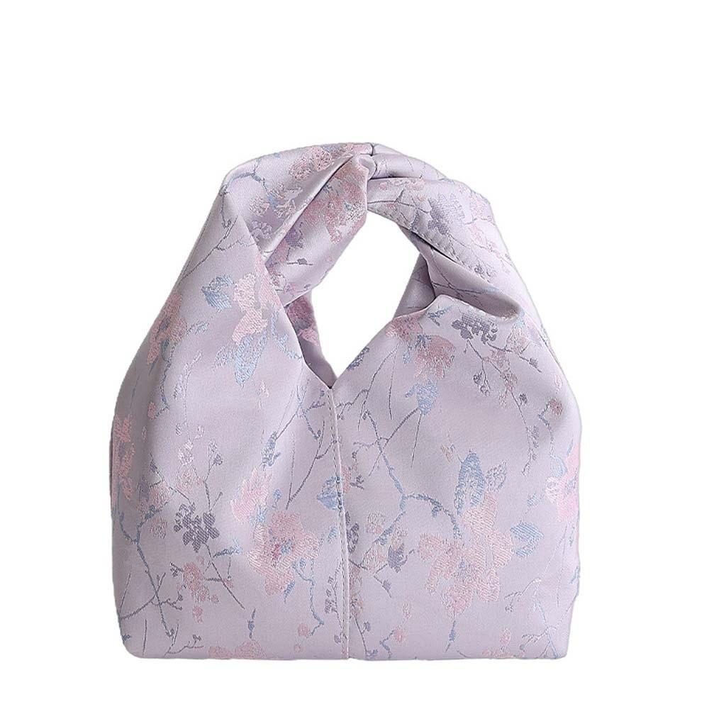 

Spring Embroidered Chinese Style Handbag with Magnetic Buckle Polyester Pea Purses Adjustable Luxury Cheongsam Wrist Bag Travel