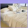 Office Nap Blanket With Solid Color Striped Design For Spring Autumn Relaxation