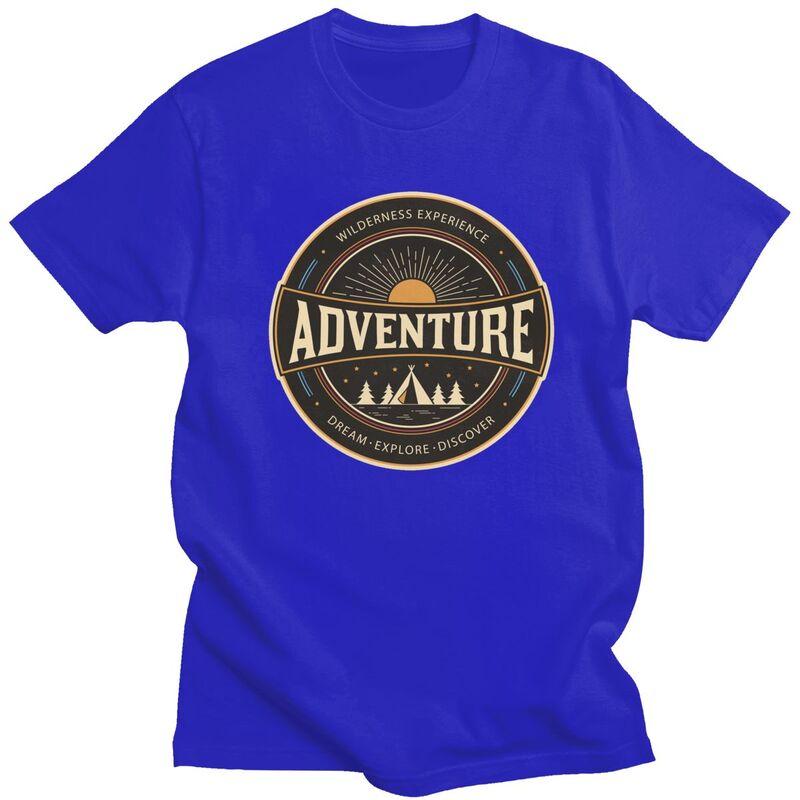 Custom Adventure Outdoor Wilderness Explorer Camping T Shirt for Men Tshirt Leisure Tees Short Sleeves Tshirt Clothing Gift