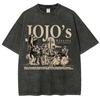 Anime JoJo's Bizarre Adventure Joutarou Joseph Print T Shirt Men Women Clothing Casual Cotton Tshirt Washed T-shirt Harajuku Top