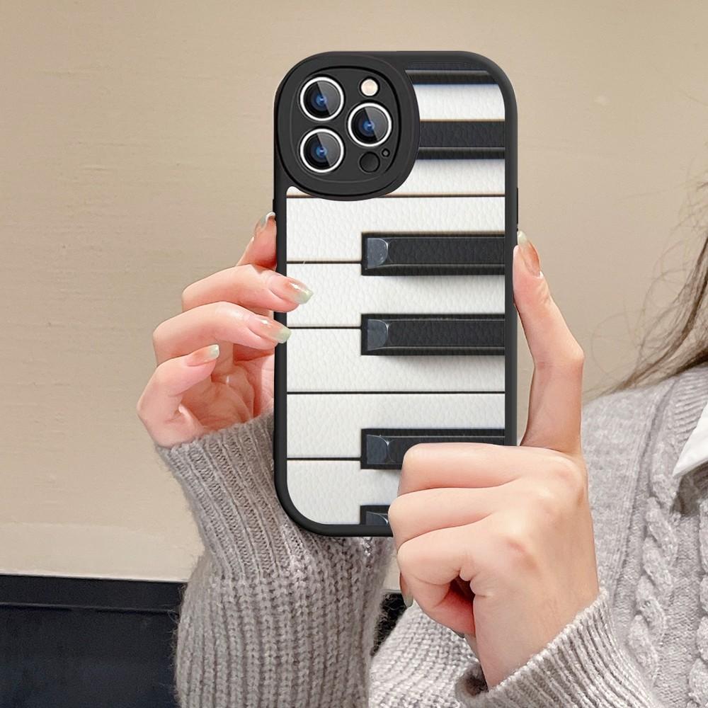 

Piano Keys Is Simple Retro Phone Case Hard Leather For IPhone 16 15 14 13 12 Mini 11 14 Pro Max Xs X Xr 7 8 iphone 12