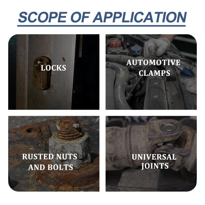 Professional Rust Dissolving Sprays with Protective Coating Automotive Wheel Motorcycle Parts Cleaner 30ml for Home