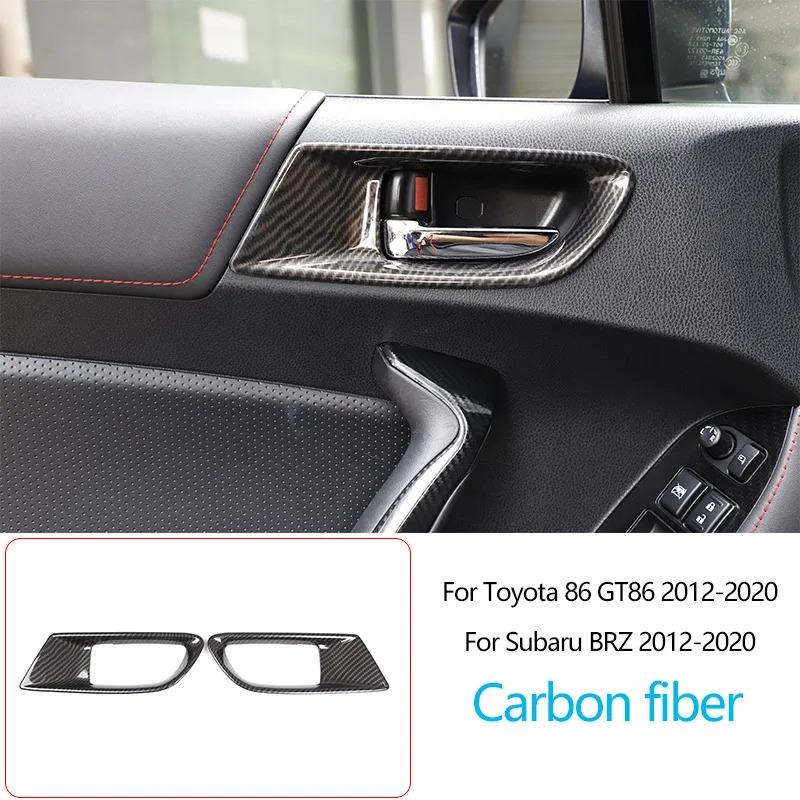 För Toyota 86/Subaru BRZ 2012-2020 ABS Kolfiber Interiörsats Instrumentbräda Mittkonsol Växelspakspanel Skydd Dekaler