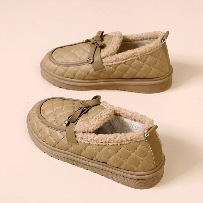Winter women's wear-resistant thickened cotton shoes soft sole soft surface shoes non-slip flat bottom casual fashion fluffy shoes
