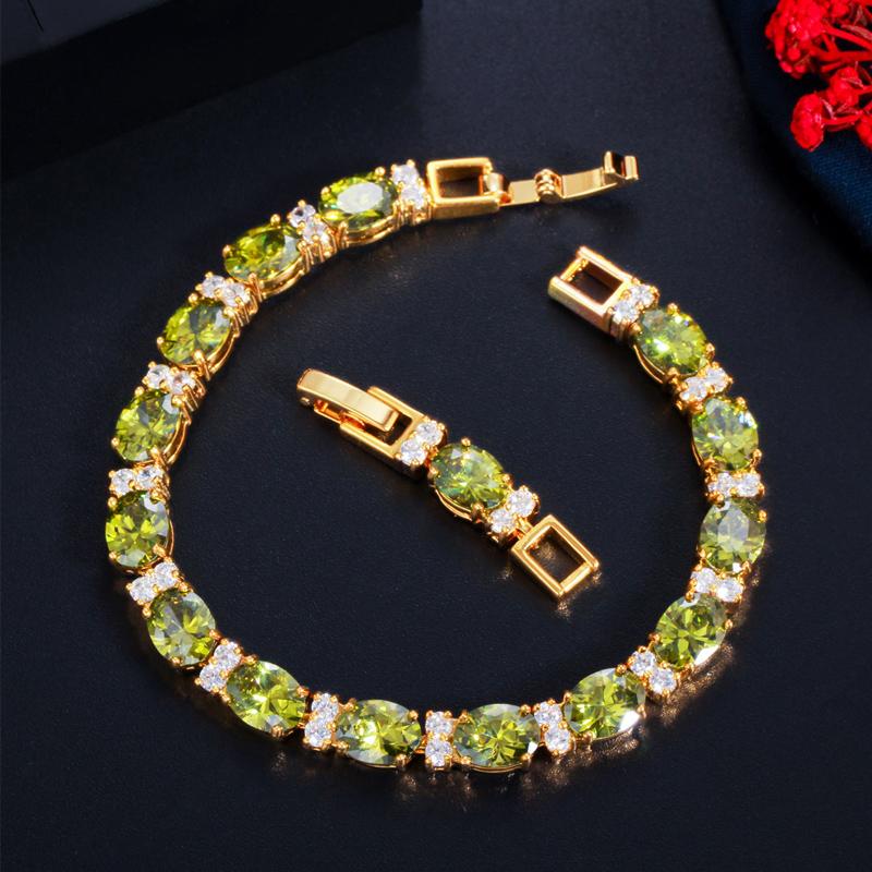 WWJ Luxury Wedding Jewelry Cubic Zirconia Tennis Bracelets Bangle