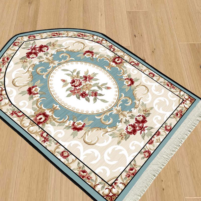 Ethnic Style Living Room Mats: Dirt-Resistant, Easy-Care, Absorbent, Printed Patterns, Tassels & Fringe Carpets