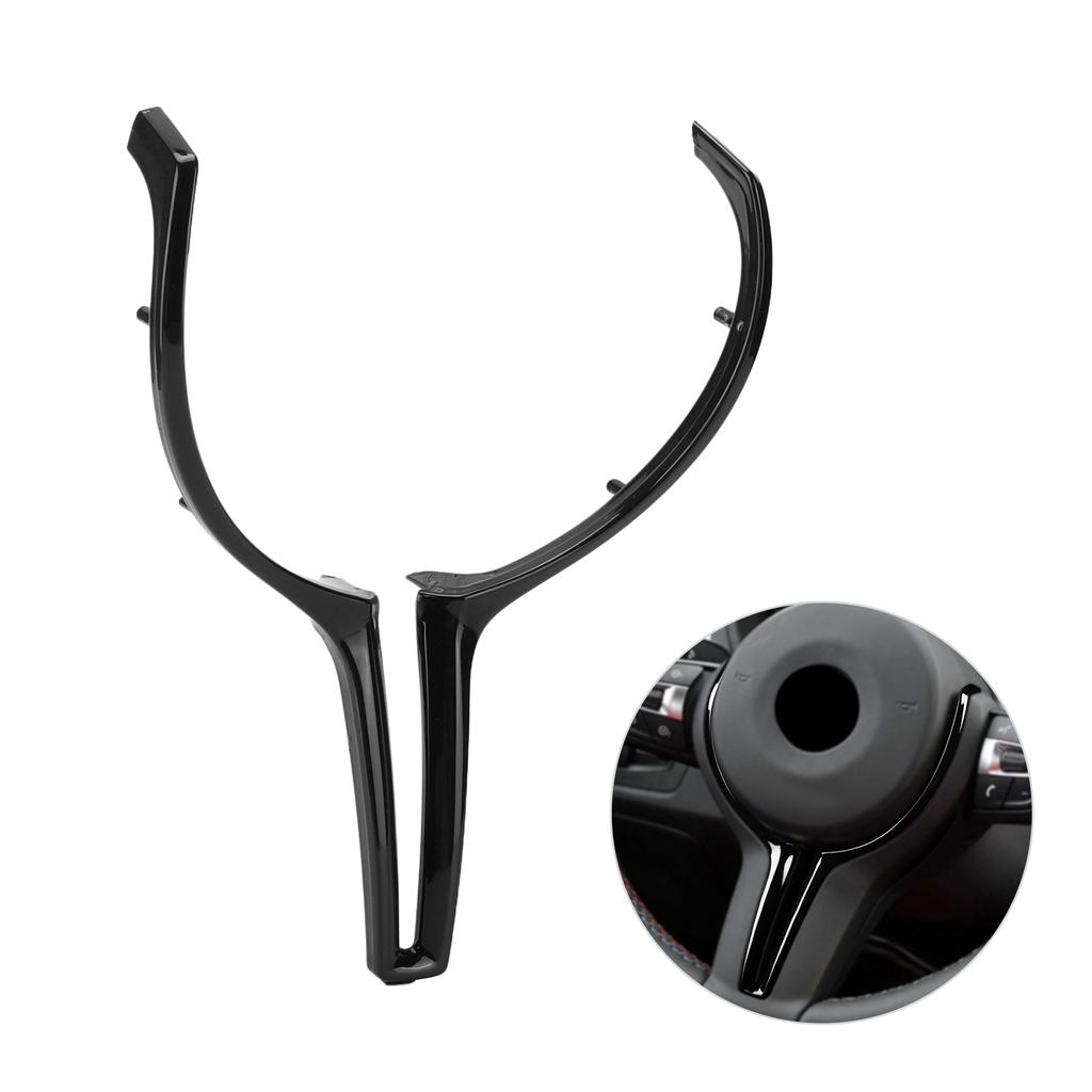 Car Steering Wheel Trim Anti UV ABS High Strength Replacement for M4 F82 F83 2014‑2018Black