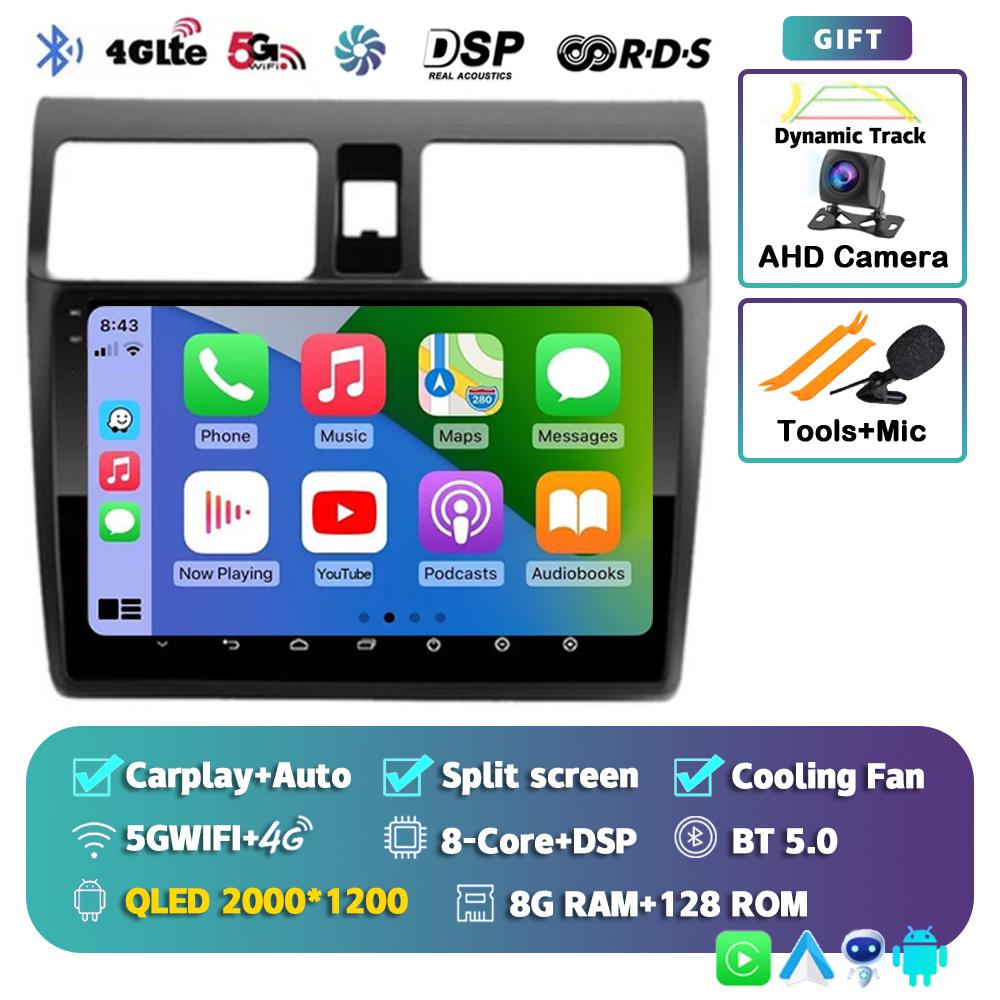 Android 14 Carplay Auto For Suzuki Swift 2003-2010 2 Din Car Radio Multimidia Video Player GPS Navigation Stereo Head Unit Audio
