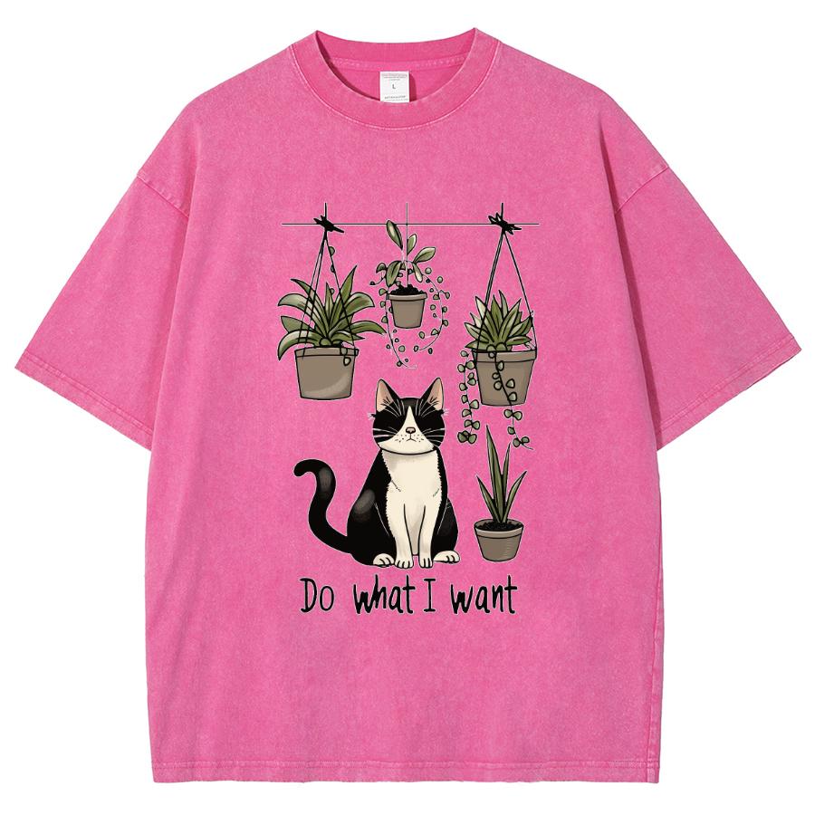 

Черная милая футболка с мультяшным принтом кошки для женщин, оверсайз, свободного кроя, из вареного денима, хлопок, с коротким рукавом, повседневная, модная, девчачий топ 3XL