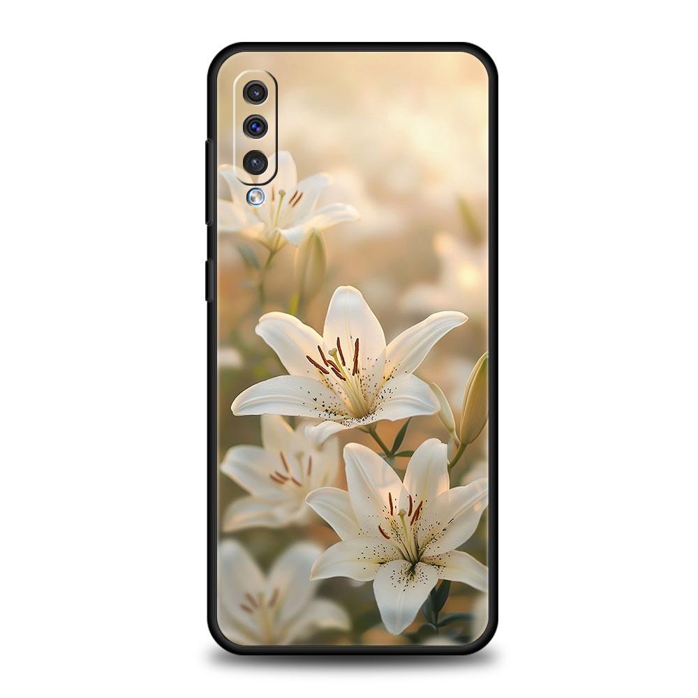 Realistisches Lilienblumen-Druckgehäuse für Samsung A56 A36 A26 A54 A52 A24 A14 A50 A72 A70 A06 A12 A22 A34 A42 A32 A04s A16 5G Hülle