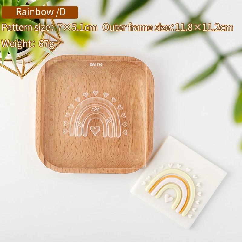 Boho Arch Rainbow Cookie Cutter Mold Bohemian Arched Cake Decorating Tool Birthday Wedding Baby Shower Biscuit Stamp for Baking