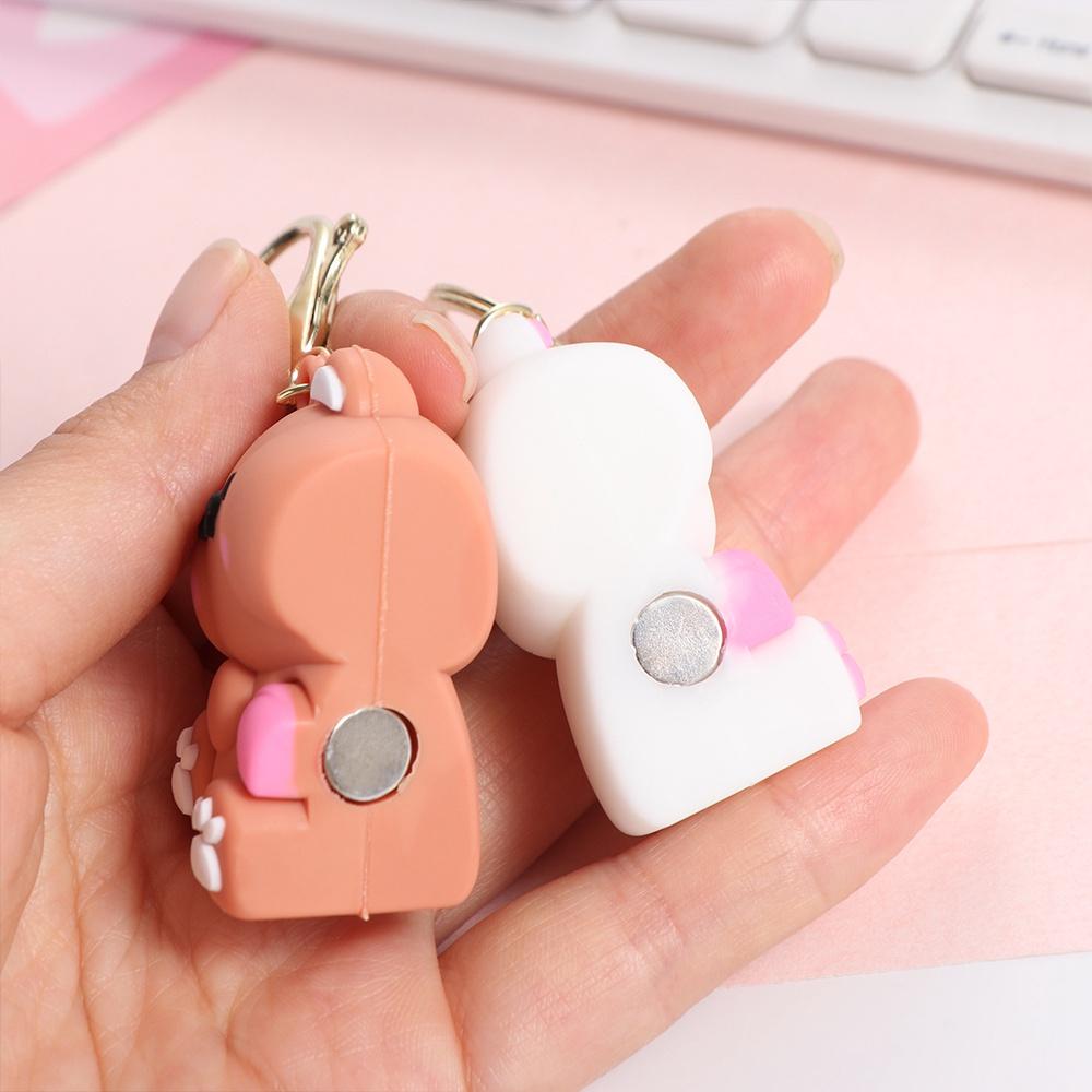 1 Pair Gift Cute Lovers Keyring Kawaii Hug Bear Key Ring Magnetic Couple Keychain  Husband Wife