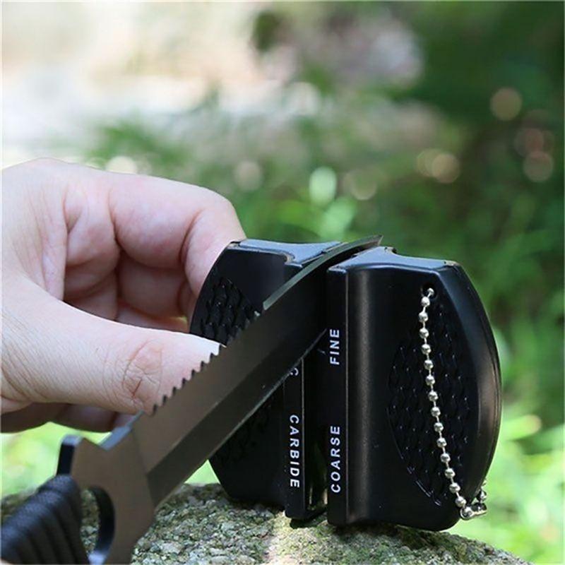 Mini Pocket Sharpener Camping Tapered Sharpening Stone Tool Kitchen