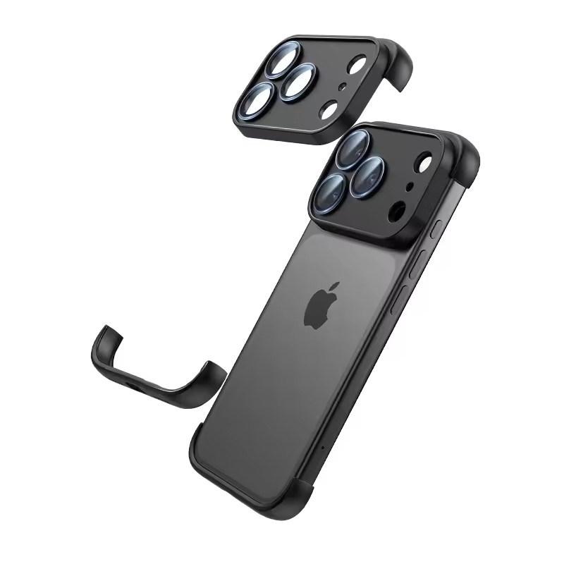 Frameless Case Camera Lens Protector Cover For iPhone 17 Air 16 Pro Max 15 Plus 14 13 12 17Pro Phone Protection Bumper Accessories