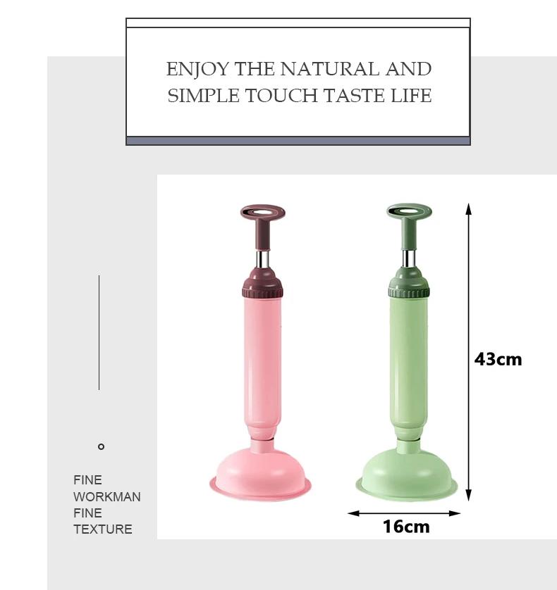 Food-grade Silicone Toilet Plunger High Pressure Pump Anti Clogging Drain Cleaners Pipe Dredge Device Bathroom Kitchen Sink Clean Supplies