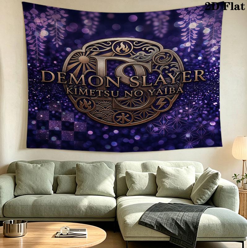 Arazzo da Parete Demon Slayer Appeso Estetico alla Parete Coperta in Tessuto Stampato Arazzi Decorativi per Camera da Letto Soggiorno Decorazione per la Casa