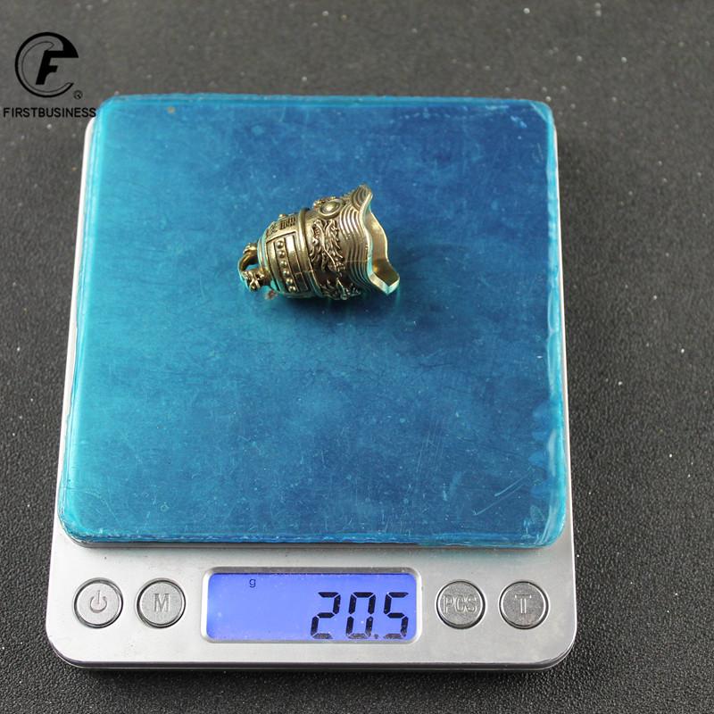 Copper Donghuang Bell Head Bell Small Ornaments Desk Feng Shui Decorations Retro Brass Keychain Pendants Home Decor Living Room