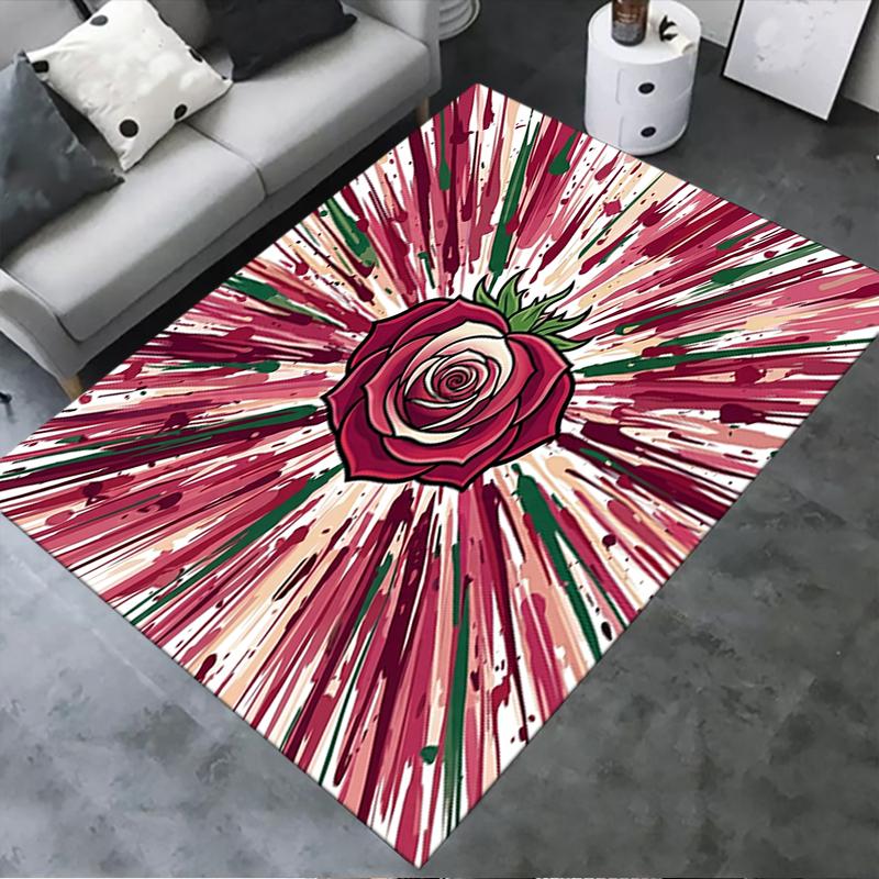 

2025 New Rose Carpet Rug for Living Room Bedroom Home Sofa Decoration,Kids play Non-slip Floor Mat54 40x60cm( 15x23in )