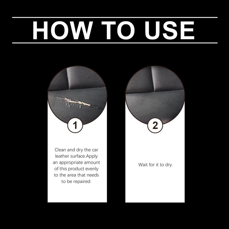 Auto Leather Repair Fluid Kit Crack Restorer Durable Glossy Adhesive for Car Seat Interior Sofa Couch Renewal