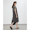 Women's Striped Fake Two-Piece Midi Dress