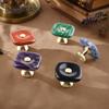 30mm Square Natural Stone Kitchen Dresser Drawer Knob Furniture Wardrobe Door Handle Cabinet Pulls Brass