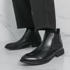 Men’s Chelsea Short Boots Business Formal High Top Boots Brown Tuxedo Ankle Boots Black Boots Large Size