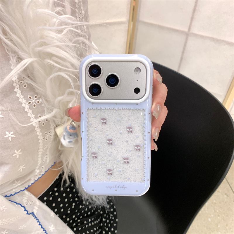 Koala Glitter Floral Phone Case for iPhone 17/16 Pro Max/15/14