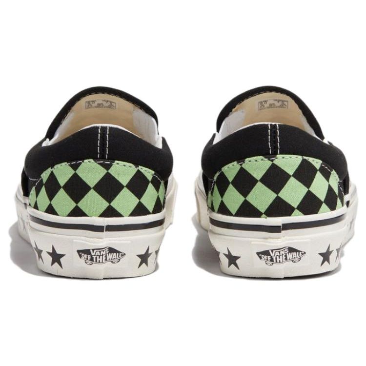 Vans Slip-On Series 98 Comfortable Style Low-Top Skate Shoes Unisex Sneakers Black White Green VN0A7Q58BZW